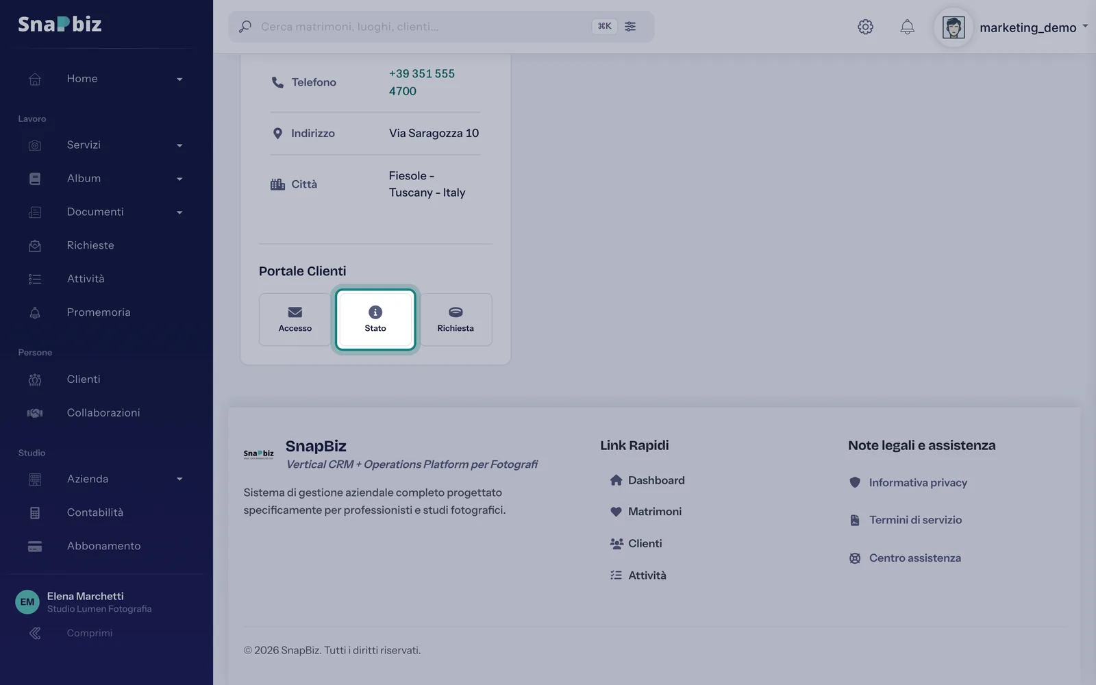 Passo 1: La coppia entra con l'email e la password scelte attivando l'invito. Tu controlli se l'ha già fatto con **Stato**, nell…